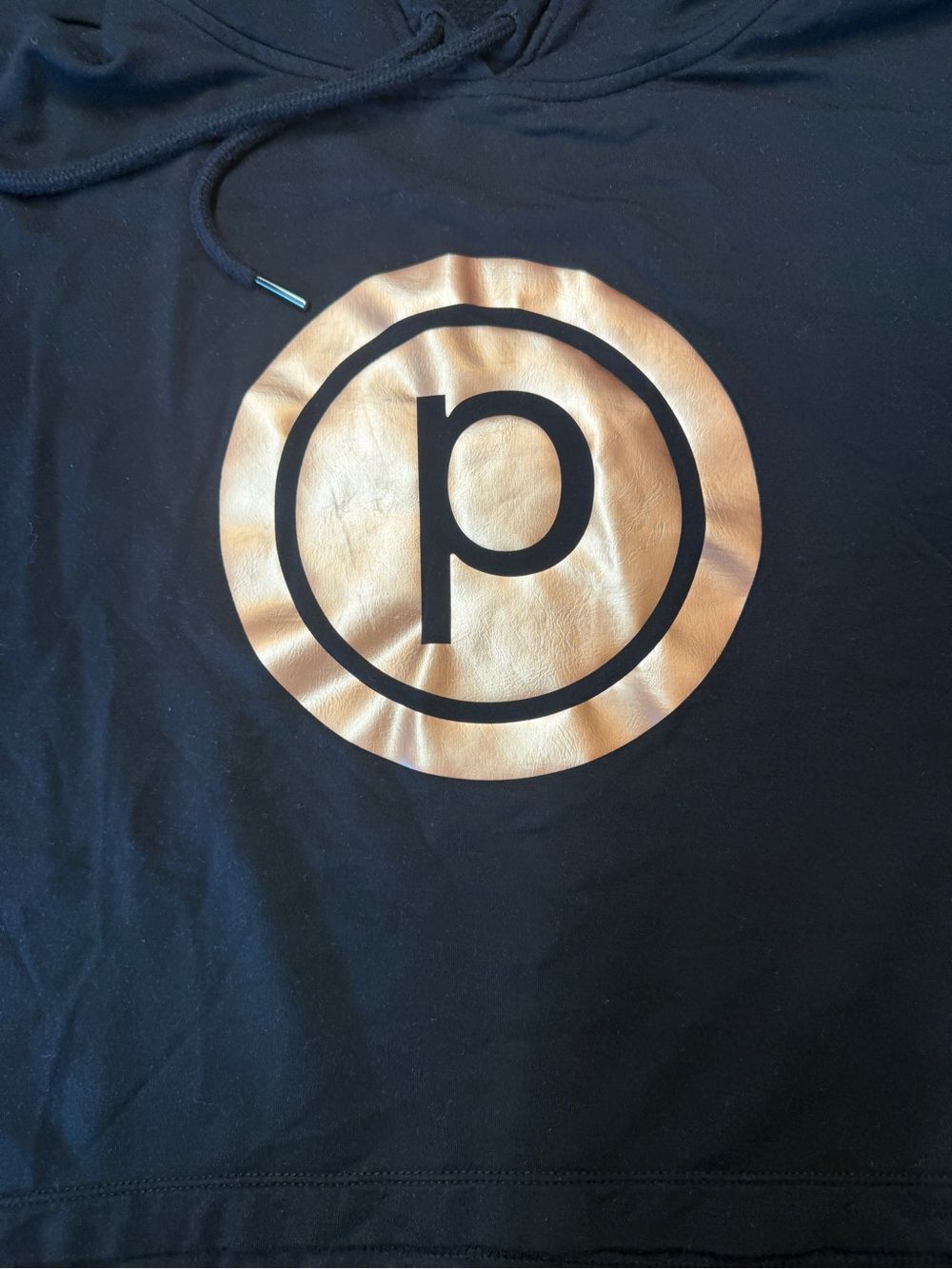 Pure Barre and Tavi Black Hoodie with Copper Logo Cropped - Picture 4 of 5
